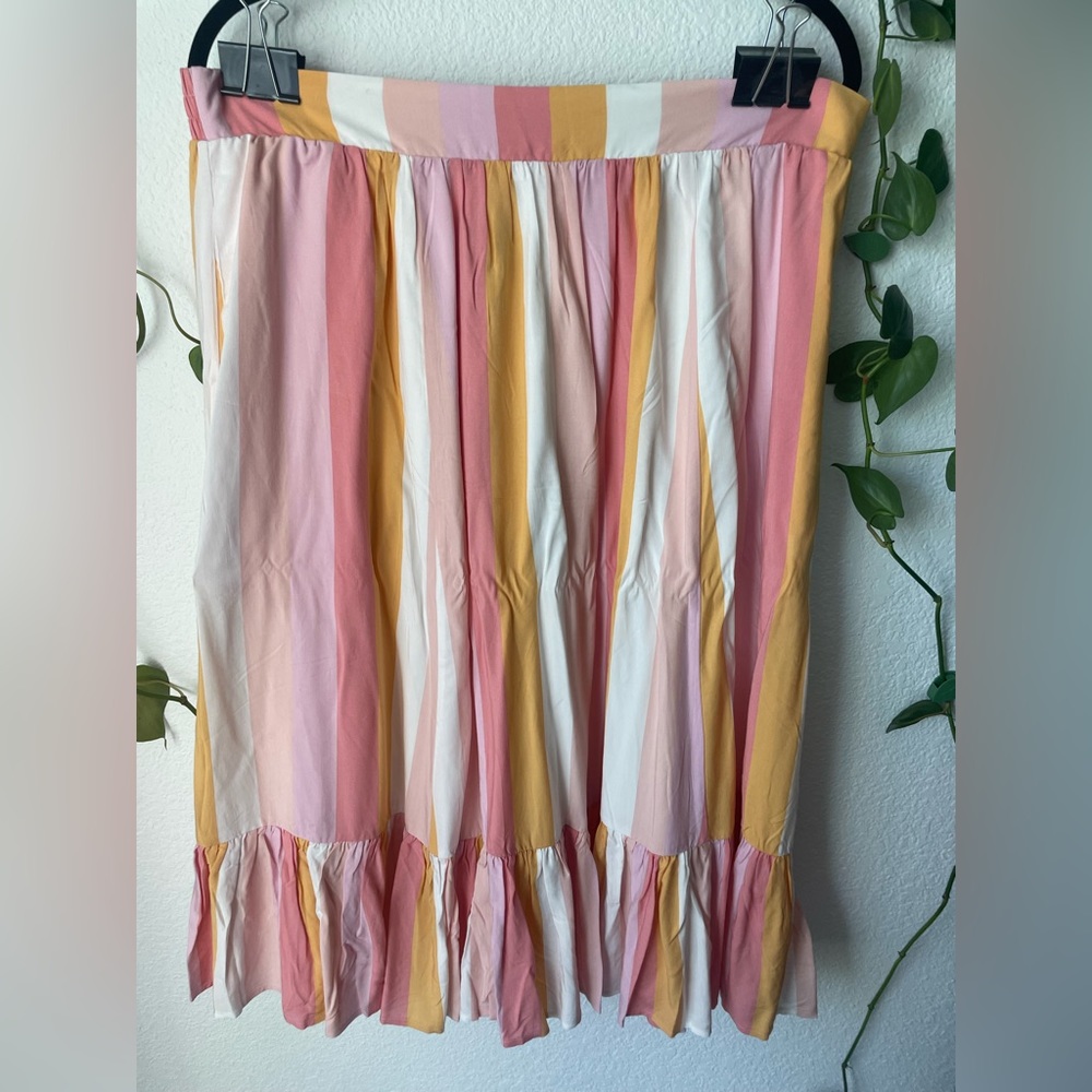 ModCloth Collectif Katherine Peachy Stripe skirt